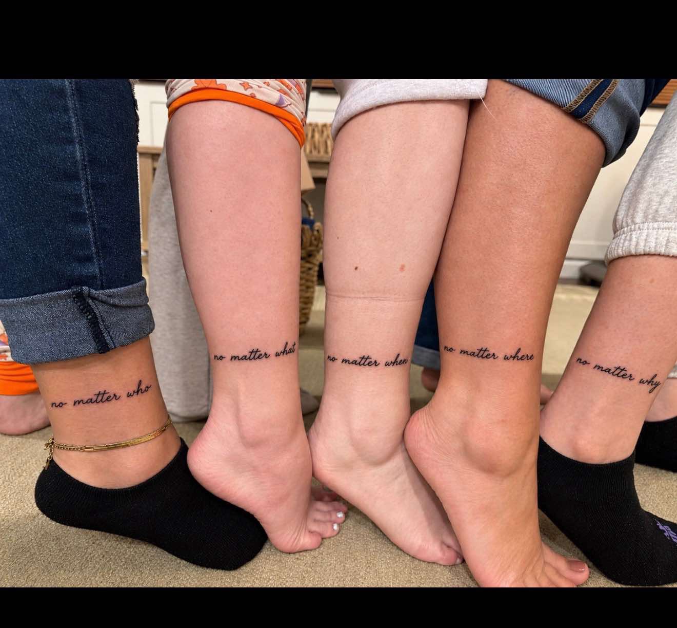 No Matter Who, What, When, Where, Why — Matching Vacation Tattoos in Ellijay, GA